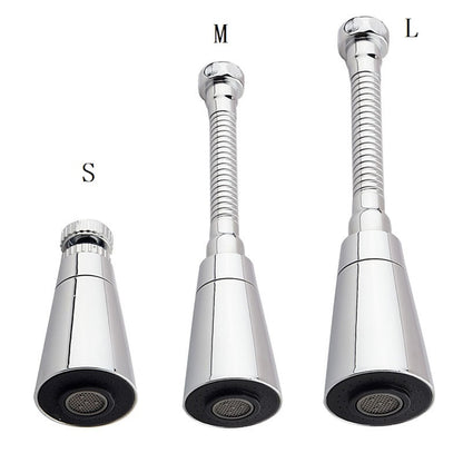 Electroplated Chrome 360-Degree Swivel Kitchen Faucet Spray Head, Multi-Function Rotating Faucet Nozzle