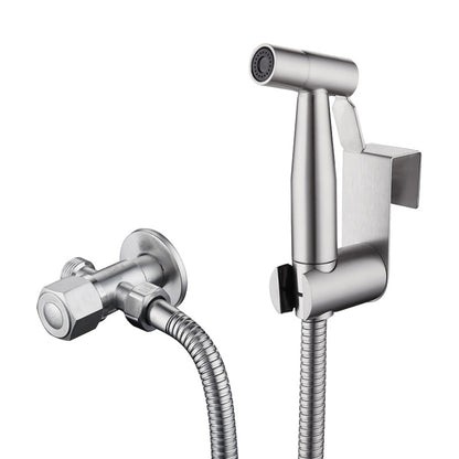 Stainless Steel Handheld Bidet Sprayer, Wall-Mount Bidet Faucet with Shower Hose / Bracket
