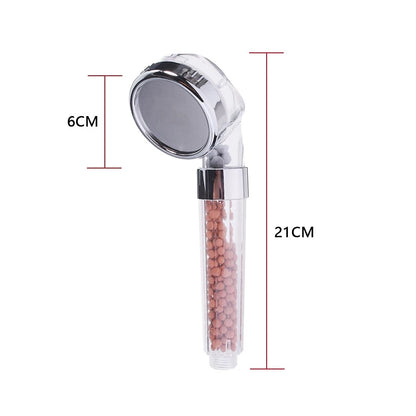 Chrome Handheld Shower Head, High Pressure 300-Hole Water Saving Shower Head