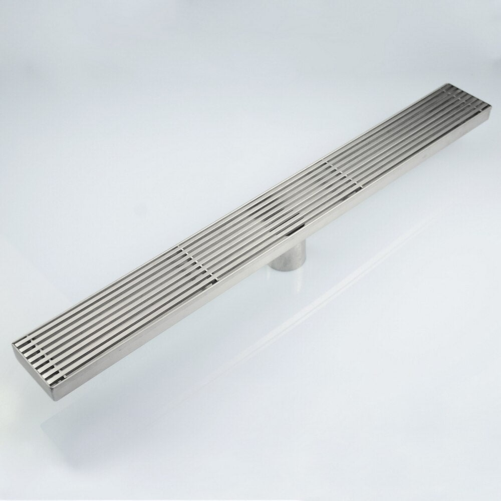 Stainless Steel Linear Floor Shower Drain, Modern Rectangular Trench Drain
