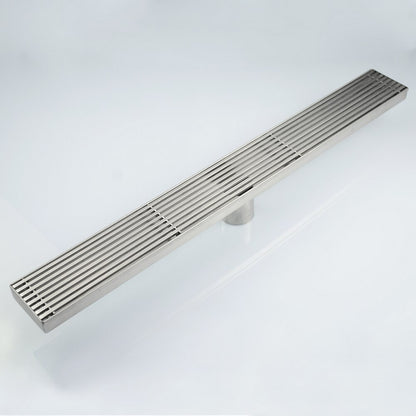 Stainless Steel Linear Floor Shower Drain, Modern Rectangular Trench Drain