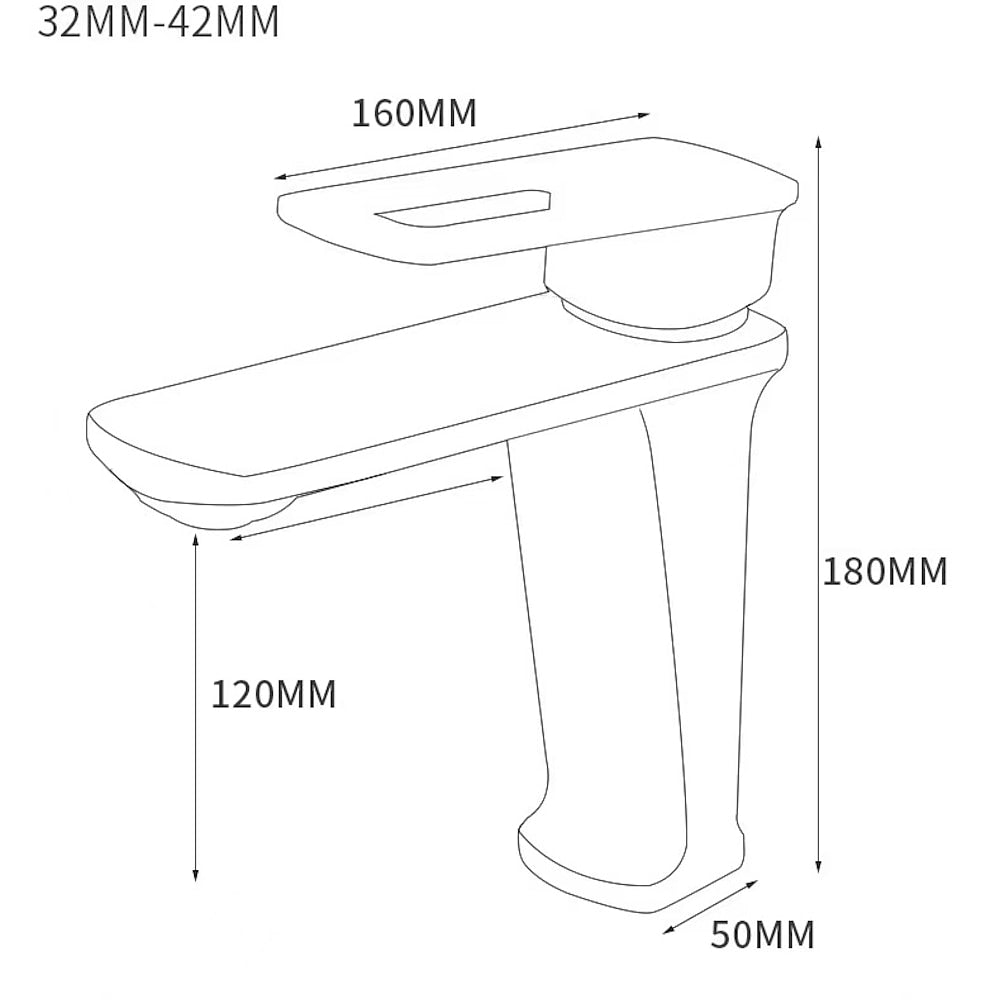 Modern Single-Hole Bathroom Sink Faucet, Single-Handle Brass Basin Faucet, Matte Black / Gunmetal / Chrome