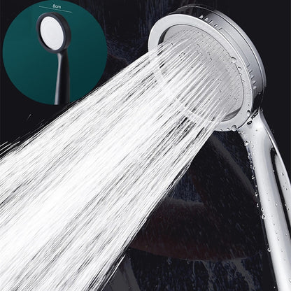 High-Pressure Rainfall Handheld Shower Head, Modern Single-Function ABS Shower, Chrome / Matte Black
