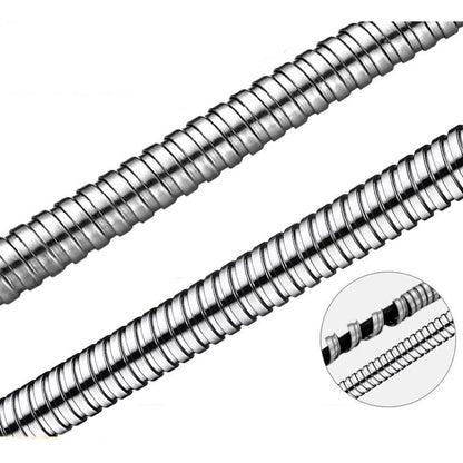 Kink-Free Flexible Handheld Shower Hose, 360-Degree Swivel Replacement Shower Tube, Chrome / Matte Black / Matte White / Stainless Steel