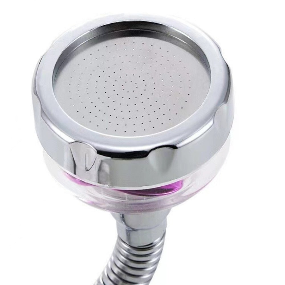 Chrome 360-Degree Swivel Faucet Aerator, Splash-Proof Faucet Spray Head for Kitchen Sink