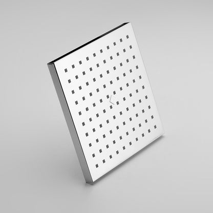 Chrome Contemporary Square Rainfall Shower Head, Wall-Mount Swivel Shower Head