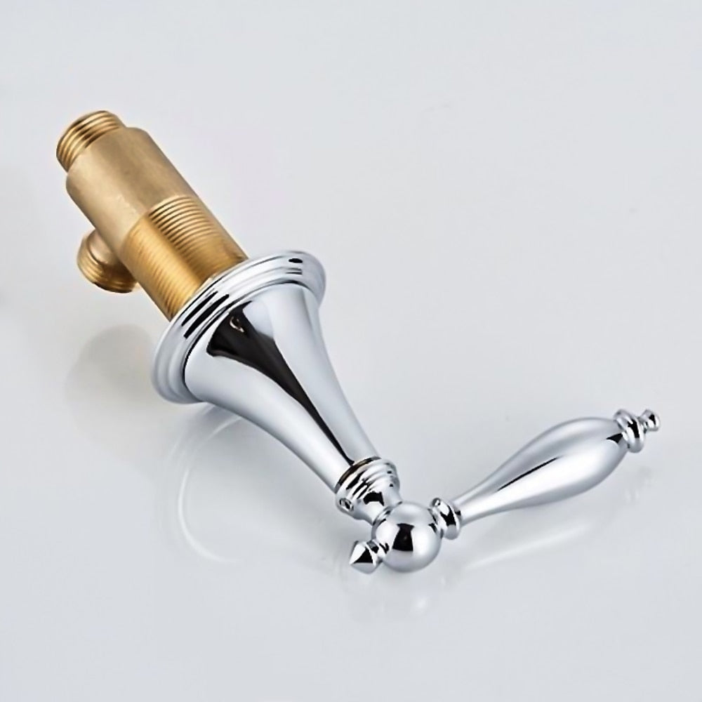 Modern High Arc Bathroom Sink Faucet, Widespread Dual-Handle Faucet, Matte Black / Matte White / Gunmetal / Chrome
