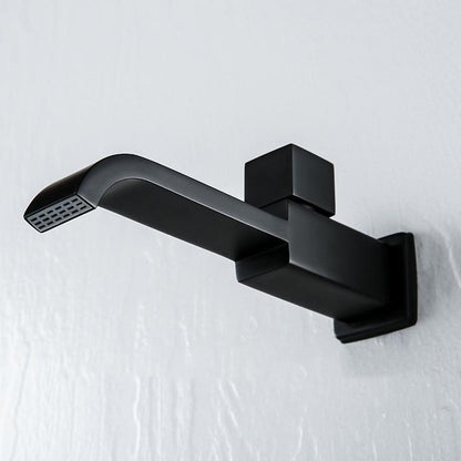 Modern Wall-Mount Bathroom Faucet, Single-Cold Single-Handle Basin Faucet, Chrome / Matte Black / Brushed Gold