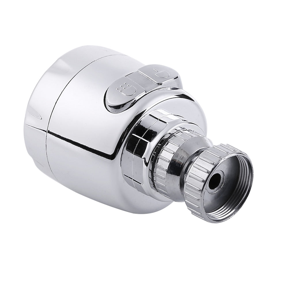 Chrome 360-Degree Swivel Faucet Aerator, Dual Spray Mode Spray Head Attachment