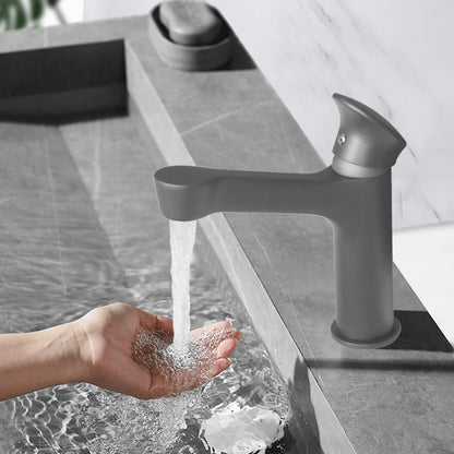 Modern Waterfall Bathroom Faucet, Single-Hole Brass Single-Handle Faucet, Matte Black / Matte White / Gunmetal / Chrome / Brushed Gold