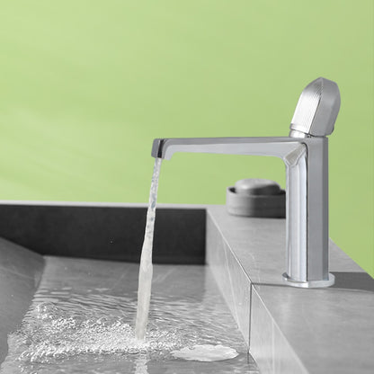 Waterfall Bathroom Faucet, Modern Single-Handle Brass Sink Faucet, Matte Black / Gunmetal / Matte White / Chrome / Brushed Gold