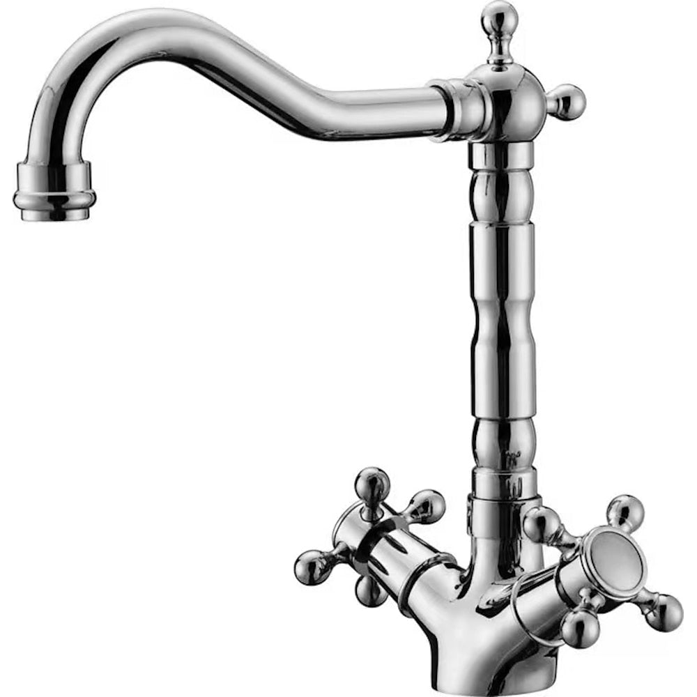 Waterfall Modern Brass Vessel Sink Faucet, Single-Handle Tall Faucet