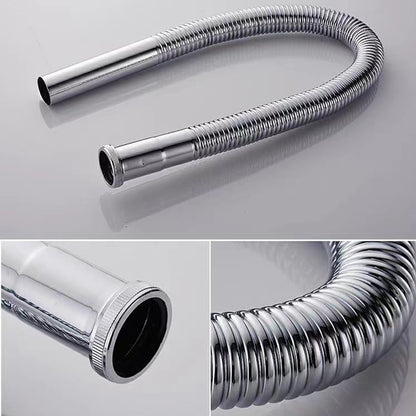 Flexible Expandable Waste Drain Hose, Universal Basin Sink Connector, Chrome / Antique Brass