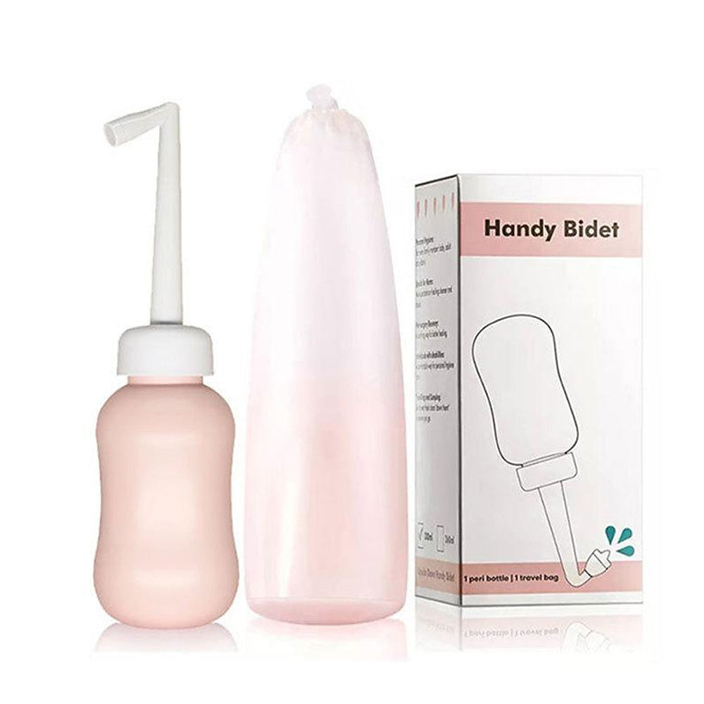Squeeze Design EVA Portable Bidet Sprayer Bottle, Handheld Personal Hygiene Wash Bottle with Detachable Nozzles / Storage Bag