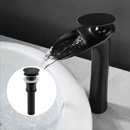 Waterfall Vessel Bathroom Faucet, Modern Single-Handle Single-Hole Tall Basin Faucet