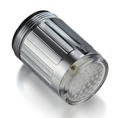 LED Temperature Sensor Faucet Aerator, Chrome Faucet Light with -Changing Glow
