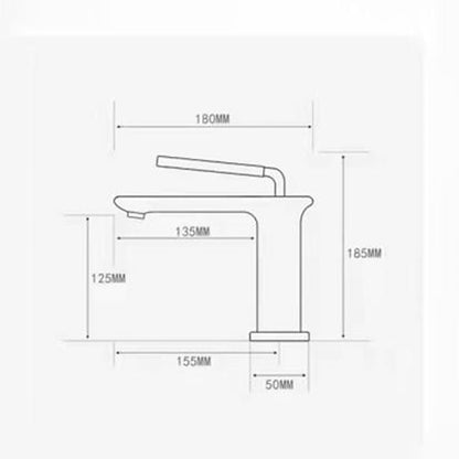 Modern Single-Hole Bathroom Faucet, Single-Handle Brass Vessel Sink Faucet