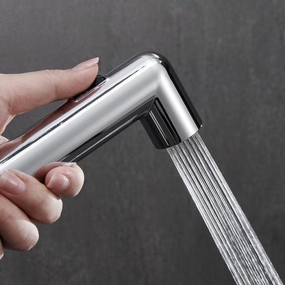 Thermostatic Wall-Mount Shower System, Multi-Function Rainfall Faucet with Handheld Shower, Chrome / Gunmetal