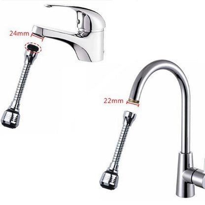 360-Degree Swivel Faucet Aerator, Dual Spray Mode Faucet Sprayer, Chrome / Matte Black