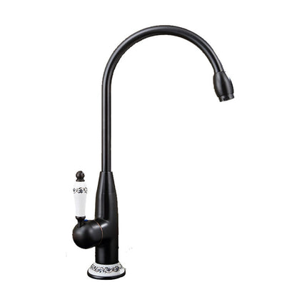 360-Degree Swivel High Arc Vessel Sink Faucet, Single-Handle Single-Hole Bathroom Faucet, Antique Brass / Matte Black