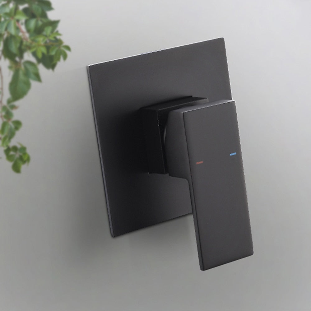 Matte Black Wall-Mount Waterfall Bathroom Faucet, Modern Single-Handle Sink Faucet