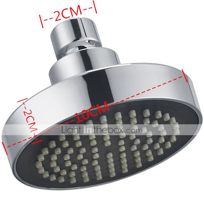 Chrome Round Rain Shower Head, Modern ABS Plastic Top Spray Showerhead