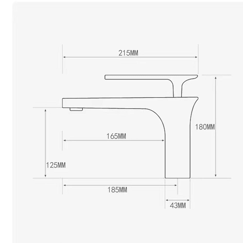 Modern Tall Vessel Sink Faucet, Single-Handle Single-Hole Brass Faucet