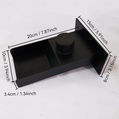 Matte Black Waterfall Bathroom Faucet, Wall-Mount Single-Knob Stainless Steel Faucet