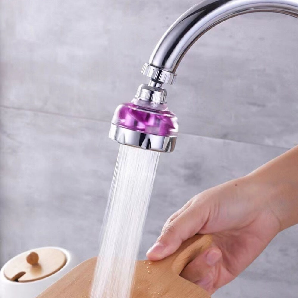 Chrome 360-Degree Swivel Faucet Aerator, Splash-Proof Faucet Spray Head for Kitchen Sink