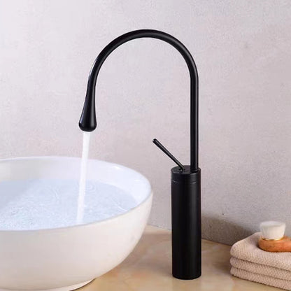 Rotatable High Arc Vessel Sink Faucet, Single-Hole Single-Handle Brass Faucet