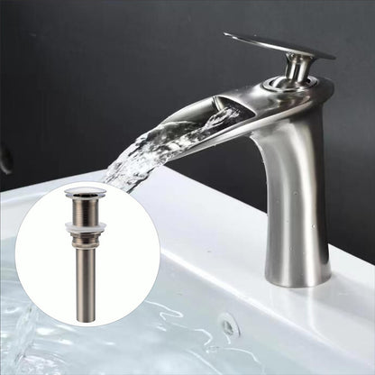 Modern Waterfall Bathroom Faucet, Single-Handle Single-Hole Faucet