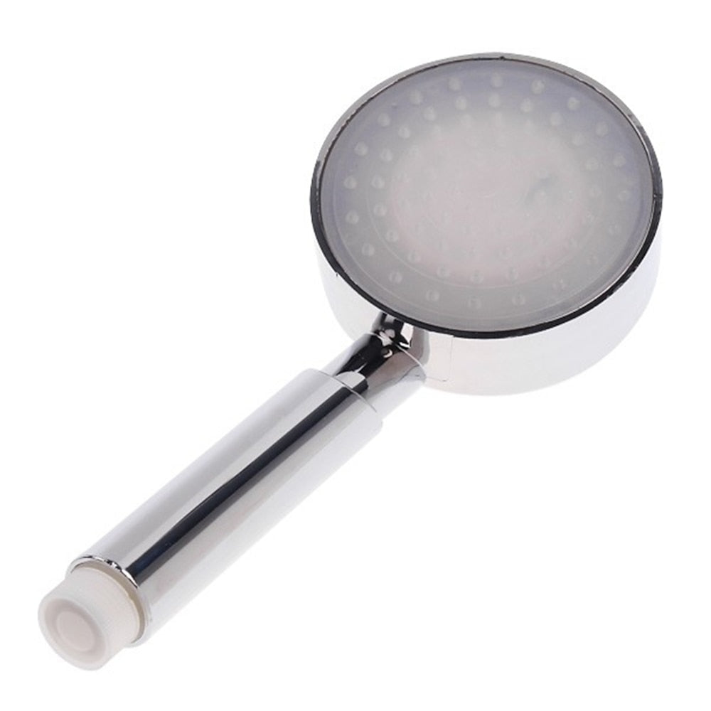 Chrome LED -Changing Handheld Shower Head, Modern ABS 2-Mode Jet-Rainfall Showerhead