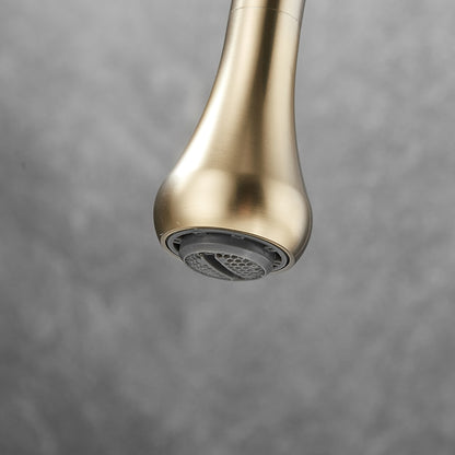 360-Degree Swivel Modern Bathroom Sink Faucet, 3-Hole Widespread Brass Faucet, Gunmetal / Matte Black / Brushed Gold / Chrome