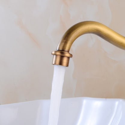 Vintage Ceramic Single-Handle Vessel Faucet, High Arc Swivel Bathroom Faucet, Antique Brass / Chrome / Polished Gold