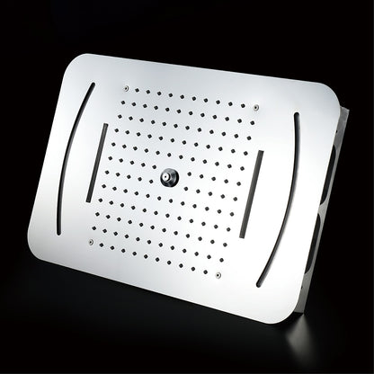 LED Multi-Function Chrome Shower Head, Ceiling-Mounted Stainless Steel Shower Head