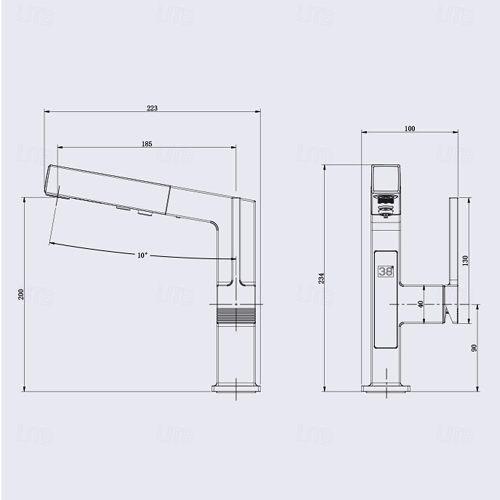 Modern Pull-Out Bathroom Faucet, Single-Handle Brass Sink Faucet, Chrome / Matte Black / Matte White / Gunmetal