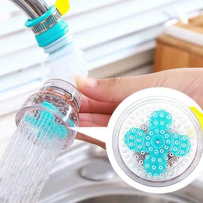 Sky Blue 360-Degree Swivel Faucet Aerator, Telescopic Splash-Proof Water Filter Nozzle