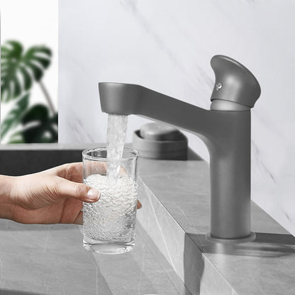 Modern Waterfall Bathroom Faucet, Single-Hole Brass Single-Handle Faucet, Matte Black / Matte White / Gunmetal / Chrome / Brushed Gold