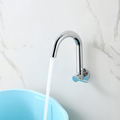 Modern Wall-Mount Single-Cold Bar Faucet, Single-Handle Swivel Spout Faucet, Chrome / Brushed Nickel / Brushed Gold / Matte Black