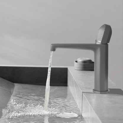 Waterfall Bathroom Faucet, Modern Single-Handle Brass Sink Faucet, Matte Black / Gunmetal / Matte White / Chrome / Brushed Gold