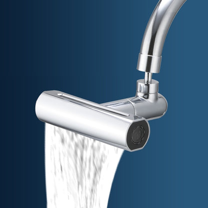 Chrome 360-Degree Swivel Waterfall Faucet Aerator, 4-in-1 Multi-Function Spray Head with Adapter
