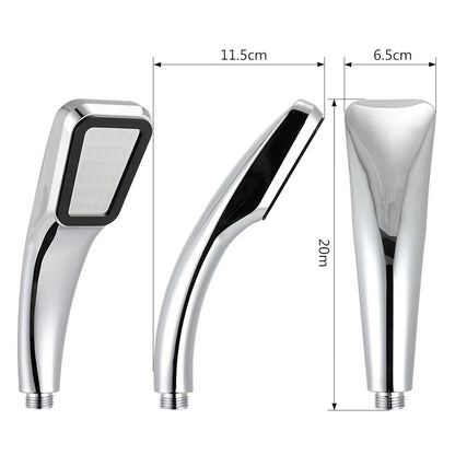 Chrome Handheld Shower Head, High Pressure 300-Hole Water Saving Shower Head
