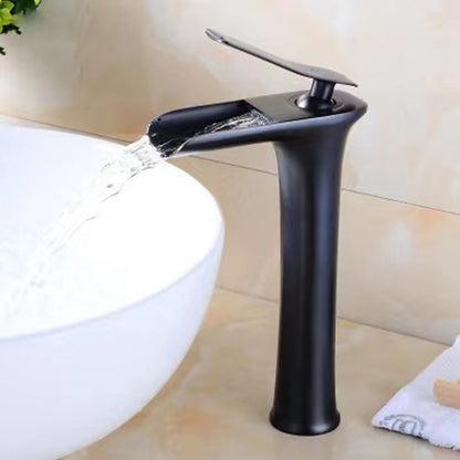 Waterfall Vessel Bathroom Faucet, Single-Handle Single-Hole Faucet