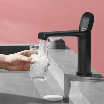 Waterfall Bathroom Faucet, Modern Single-Handle Brass Sink Faucet, Matte Black / Gunmetal / Matte White / Chrome / Brushed Gold