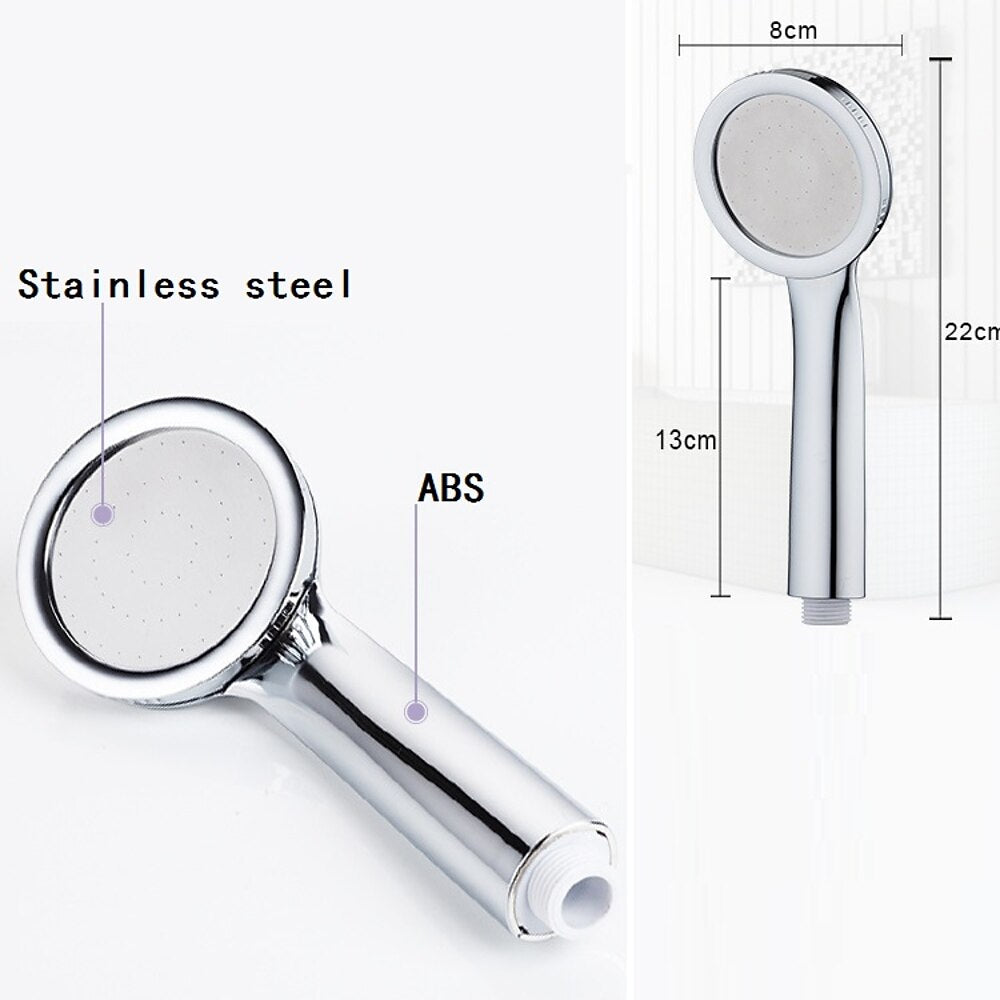 Chrome Handheld Shower Head, High Pressure 300-Hole Water Saving Shower Head