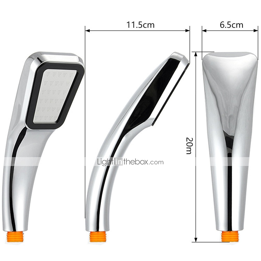 Chrome High Pressure Handheld Shower Head, Water Saving 300-Hole Shower Head