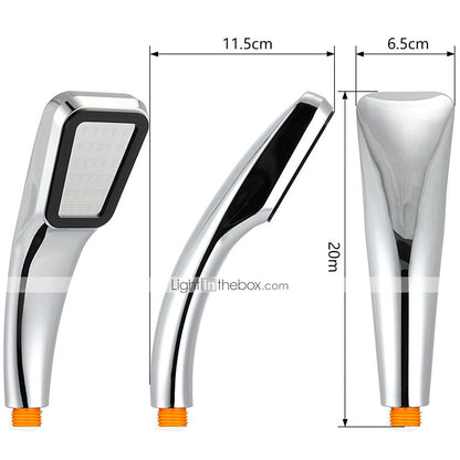 Chrome High Pressure Handheld Shower Head, Water Saving 300-Hole Shower Head