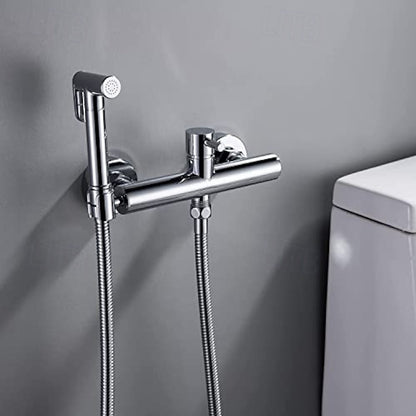 Self-Cleaning Handheld Bidet Faucet, Wall-Mount Single-Handle Mixer Valve, Chrome / Brushed Gold / Matte Black / Gunmetal