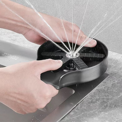 Modern Deck-Mounted Stainless Steel Glass Rinser, Multi-Angle Spray Cup Washer for Kitchen Sink, Brushed Nickel / Matte Black / Gunmetal