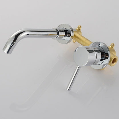 Modern Wall-Mount Bathroom Faucet, Single-Handle Swivel Spout Faucet, Matte Black / Chrome / Brushed Gold